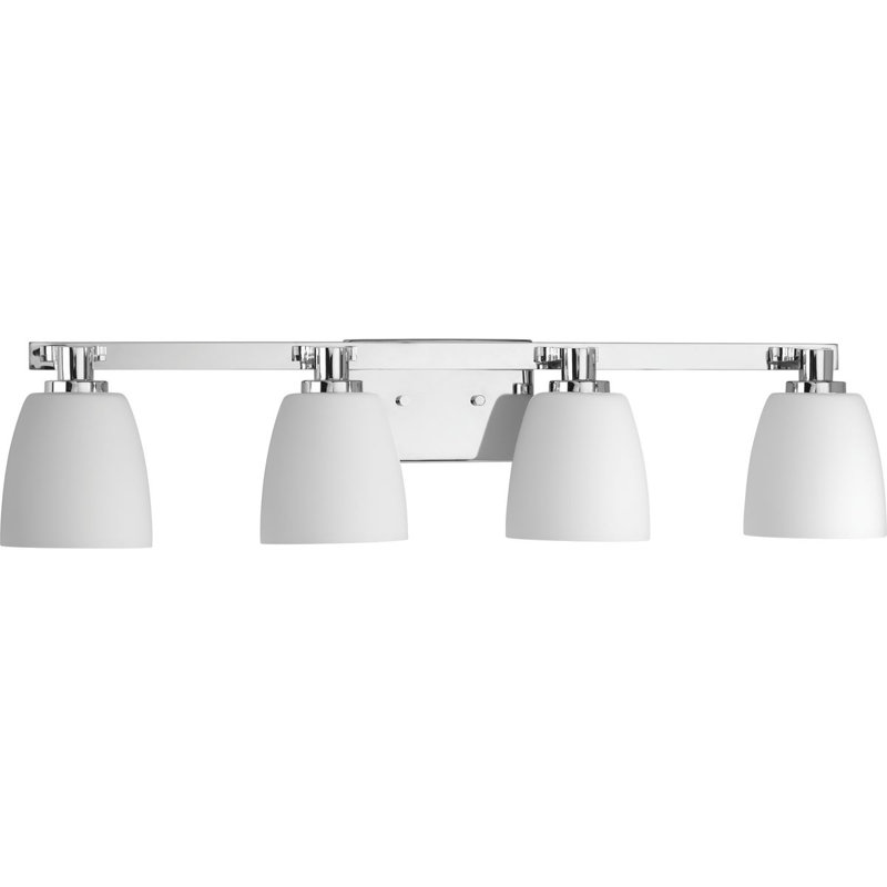 Éclairage de salle de bain à intensité variable 4 lumières Angelinea, Chrome poli