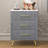Upholstered Wooden Nightstand Bedside Table With Drawers