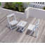 Ensemble de petites tables pliantes et chaises rectangulaires HiPS avec 2 chaises blanches-1135447429