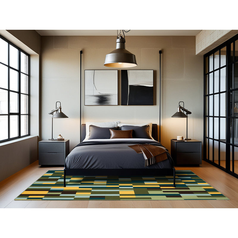 Geomatrix Rug, Rectangle 2' x 3'