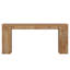 Console de style campagnard extra long 70,9 po - Canapé d'entrée en bois étroit derrière le canapé, table d'appoint rustique pour le salon, le couloir ou le vestibule, finition brun clair chêne