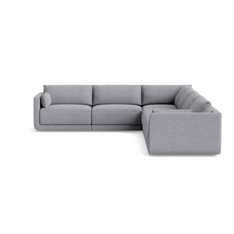 Eva Modular Corner Sectional, Performance Weave - Zinc
