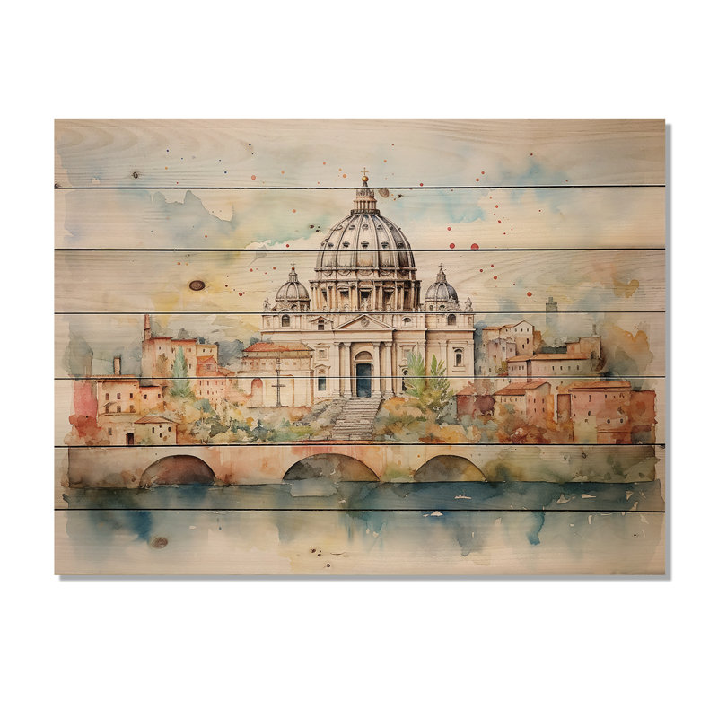 «Serenity III» de Rome, impression sur bois, H 24 po x l 32 po x P 0,78 po