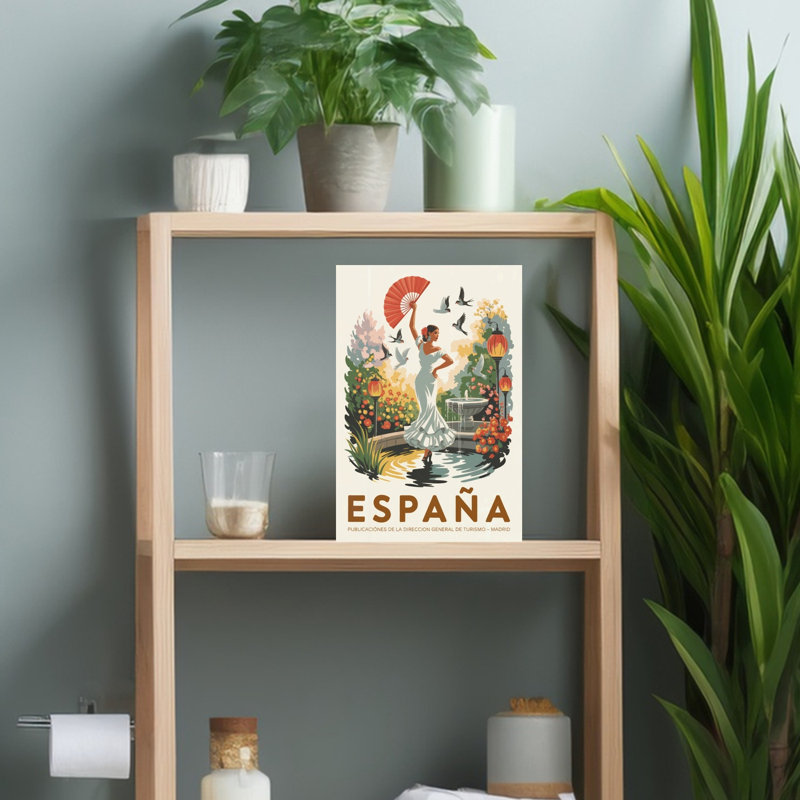 Elegant Spanish Dancer 1 Piece Wrapped Canvas Wall Art, 45.72 cm H x 30.48 cm W