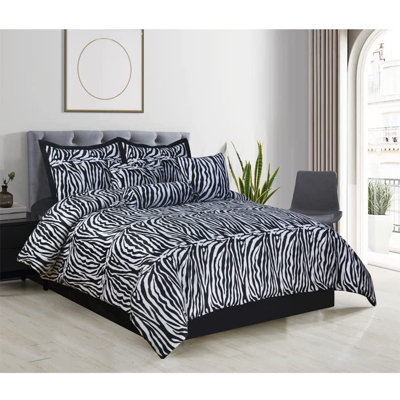 Zebra Channel Animal Print Comforter