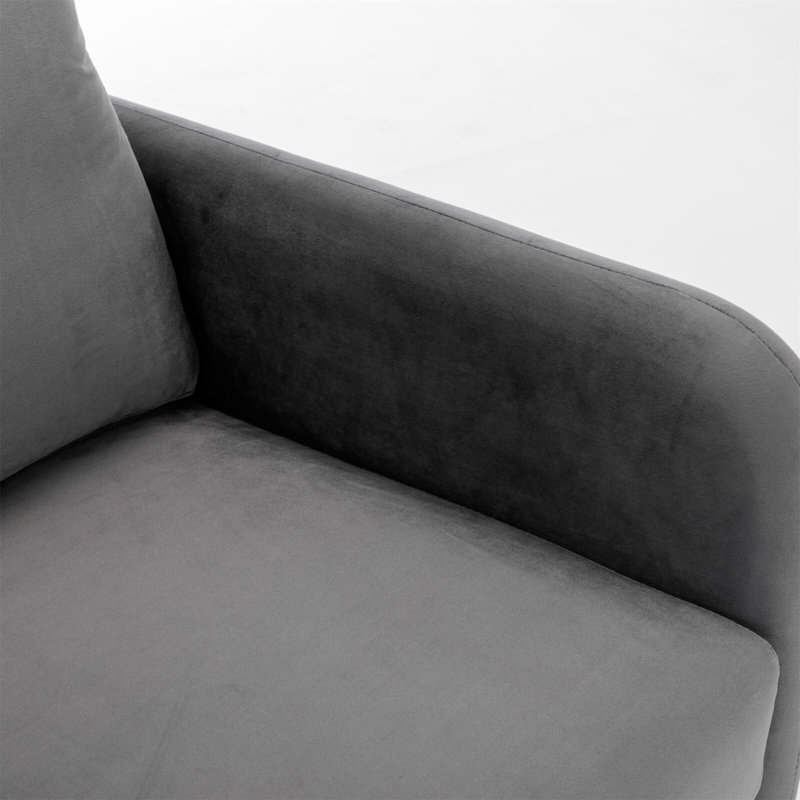Colclough 2 Seater Velvet Loveseat, Grey