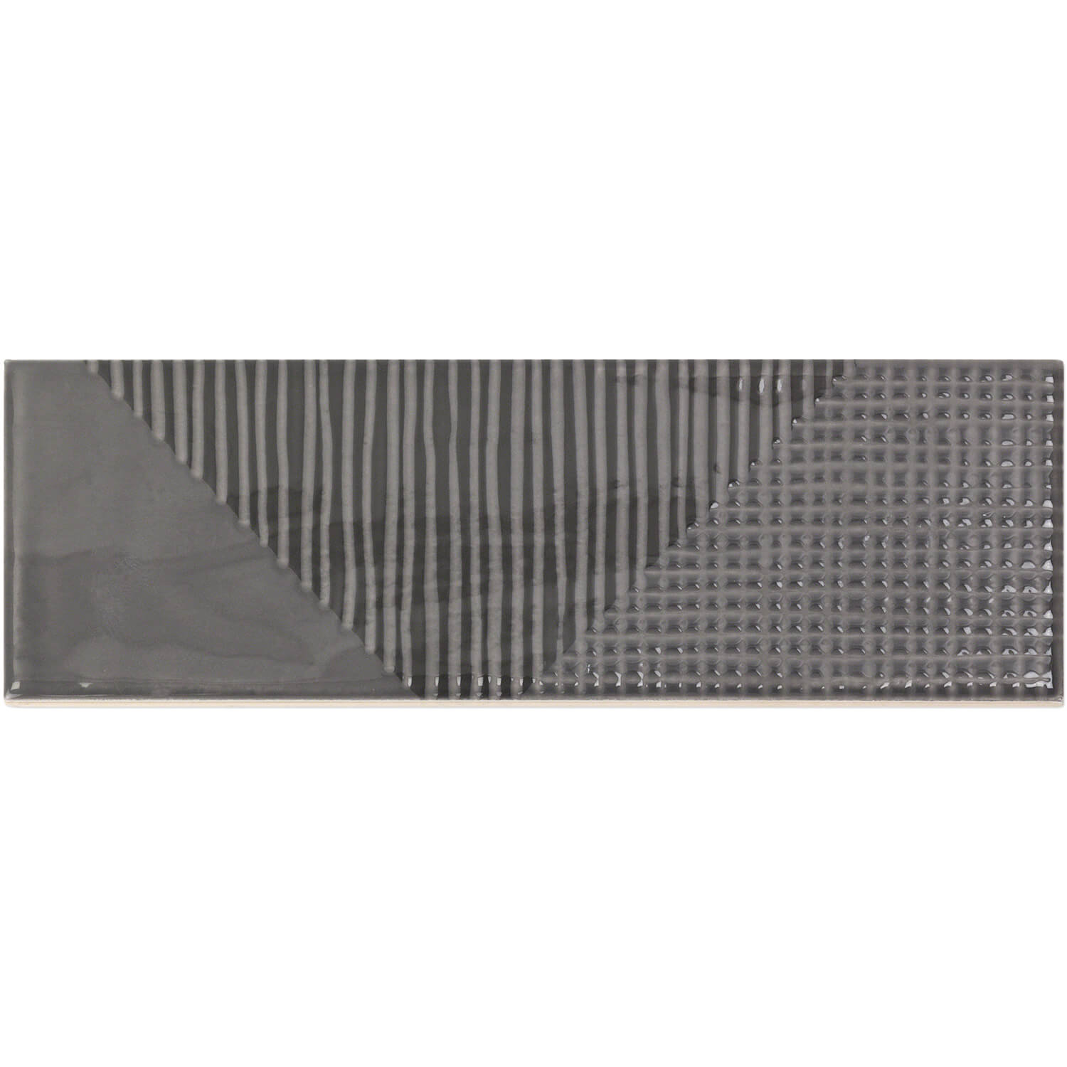 Archer 2" x 8" Ceramic Subway Tile, Graphite