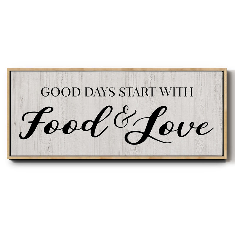 «Food and Love» - Toile encadrée