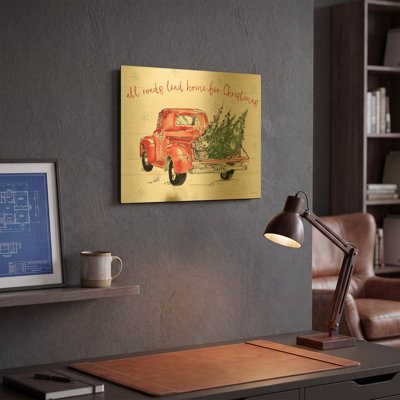 «Modern Farmhouse IX» par Anne Tavoletti, art mural en métal doré, 16 po x 12 po