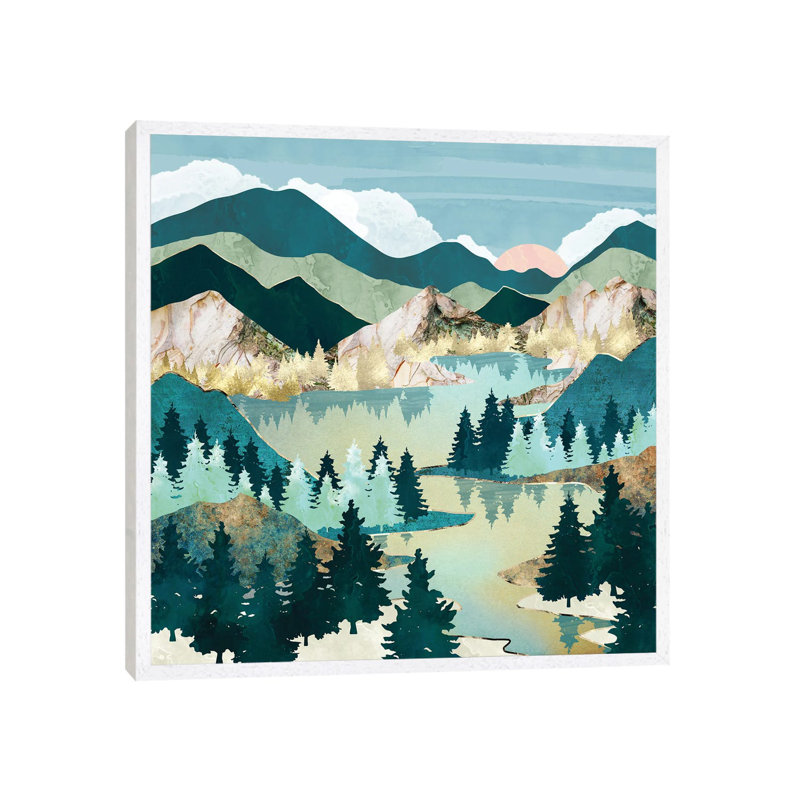 Winter Sun - Print on Canvas, 93.98 cm H x 93.98 cm W, White Framed