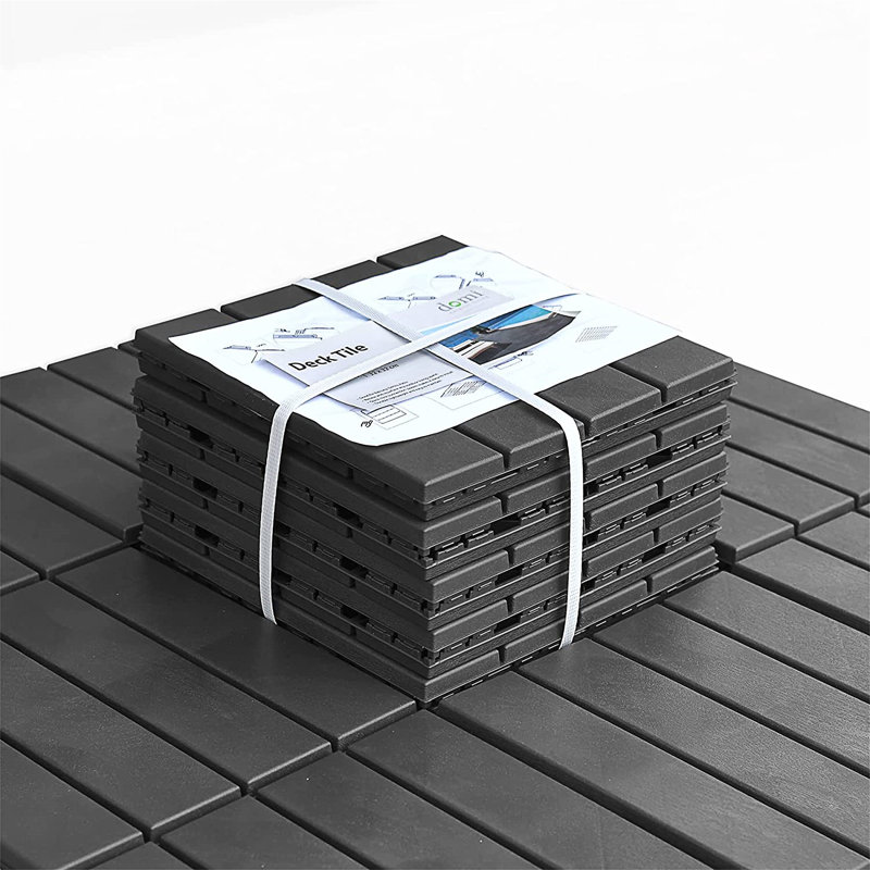 Carreaux de terrasse à emboîtement de patio, Gris foncé, 27