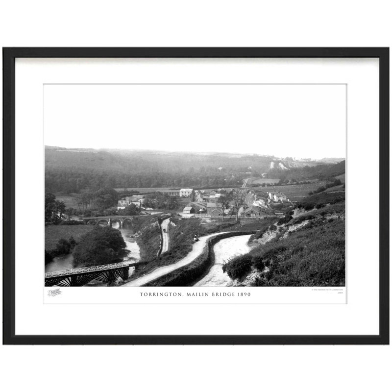 Torrington, Mailin Bridge 1890 by Francis Frith - Single Picture Frame Print, 28cm H x 36cm W x 2.3cm D