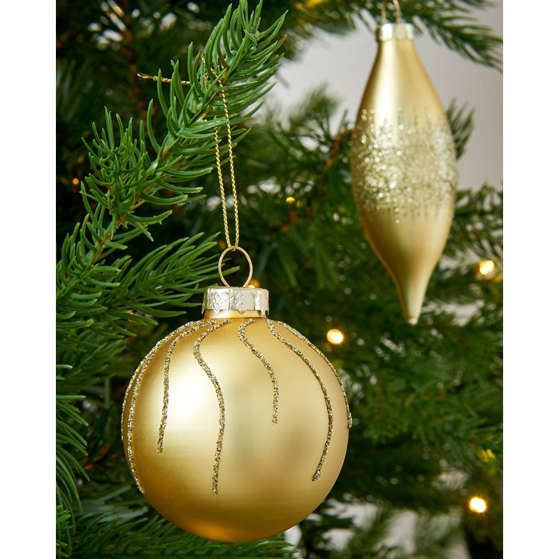 11.61cm Solid Colour Plastic / Acrylic Bauble, Pale Gold