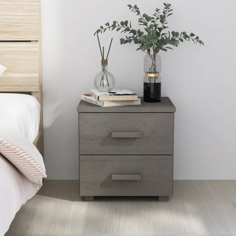 Harver 40cm W Bedside Table, Light Grey