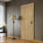 Oak Texture Flush Hollow Core Composite Interior Door Slab-115702480