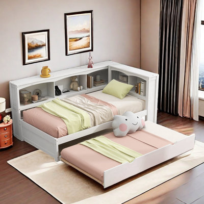 Modern Daybed With Trundle, Storage Cabinets And Usb Ports