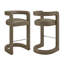 Ensemble de 2 tabourets de bar Winslow Premium en cuir végétalien, couleur champignon-1557980731