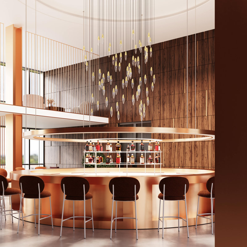 Sultana 12 - Light LED Cluster Pendant, Polished Brass/White