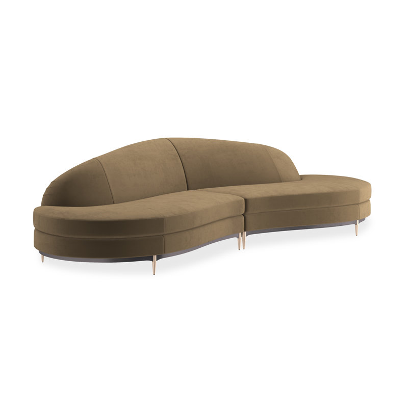 Threes Company Loveseat, Brown