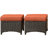 Caberfae Wicker 5 - Person Patio Conversation Set with Cushions-1914073219-1998721498