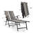 Grimball Outdoor Metal Chaise Lounge, Foldable and Assemble Free Outdoor Lounge Chair with 7-Position Adjustable Backrest, Patio Lounge Chair for Poolside, Taupe Stripes