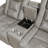 Danykah Leather Console Loveseat Light Gray-204574271