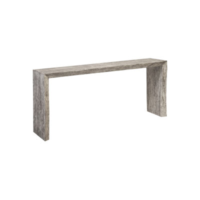 Waterfall Console Table, Grey Stone