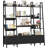 Bookcases And Bookshelves Triple Wide 4-tier Large Open Bookshelf, Ladder Bookshelves With 4 Doors For Living Room Bedroom Home Office-774371673