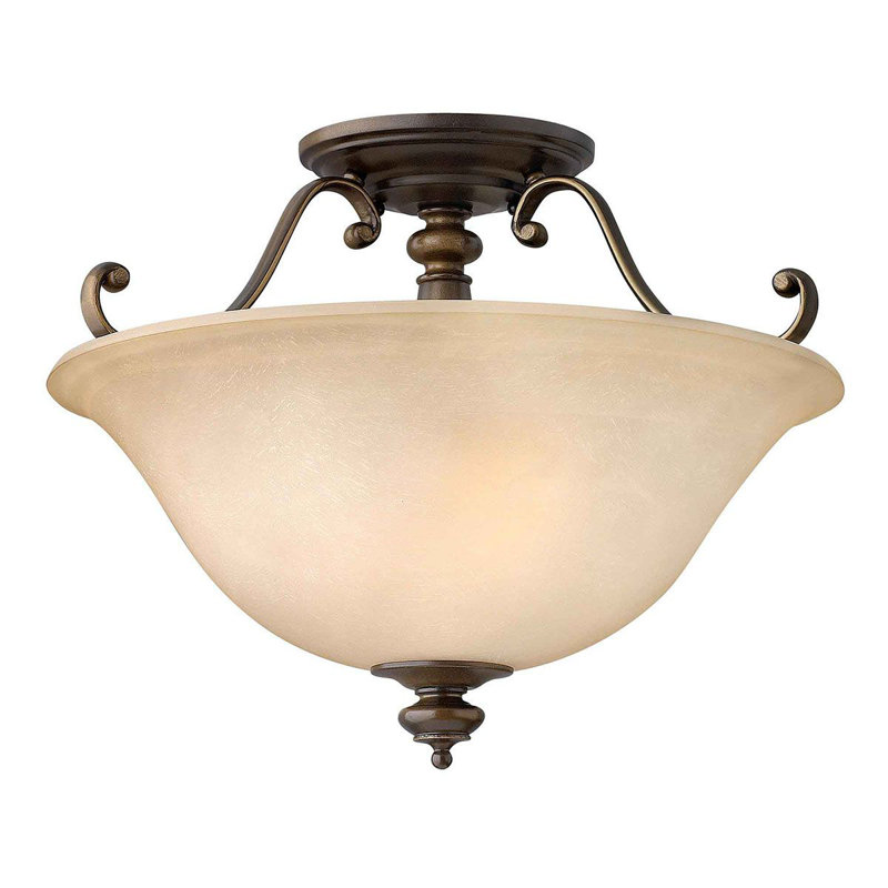 Reeder Glass Semi Flush Mount