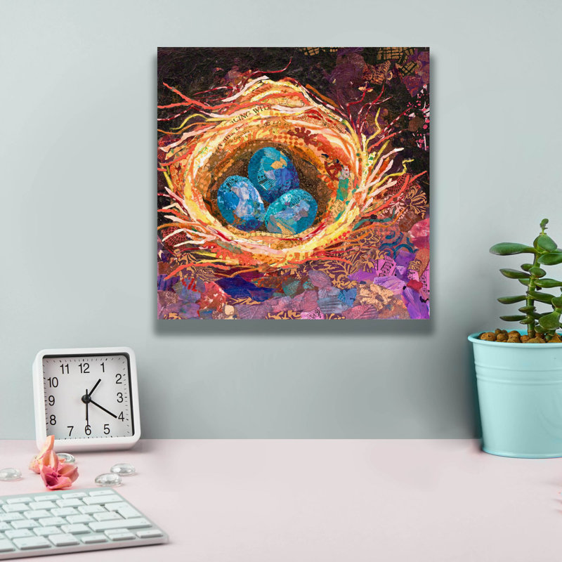 «Home» par St. Hilaire Elizabeth, art mural sur toile, H 12 po x l 12 po x P 0,75 po