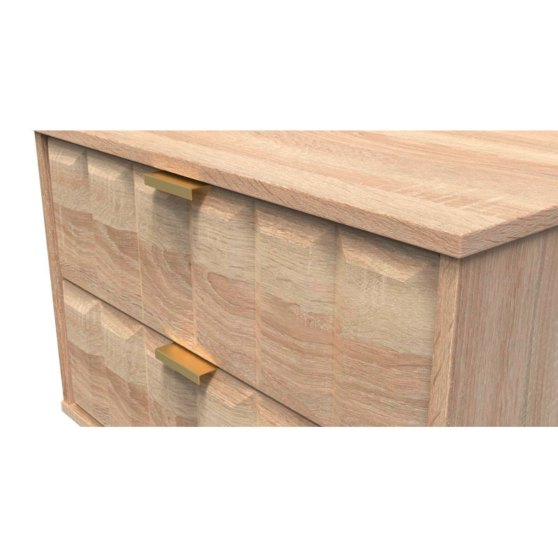 Allem 2 Drawer Midi Chest (Ready Assembled), Bardolino Oak