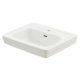 Promenade Vitreous China 24" Pedestal Bathroom Sink with Overflow