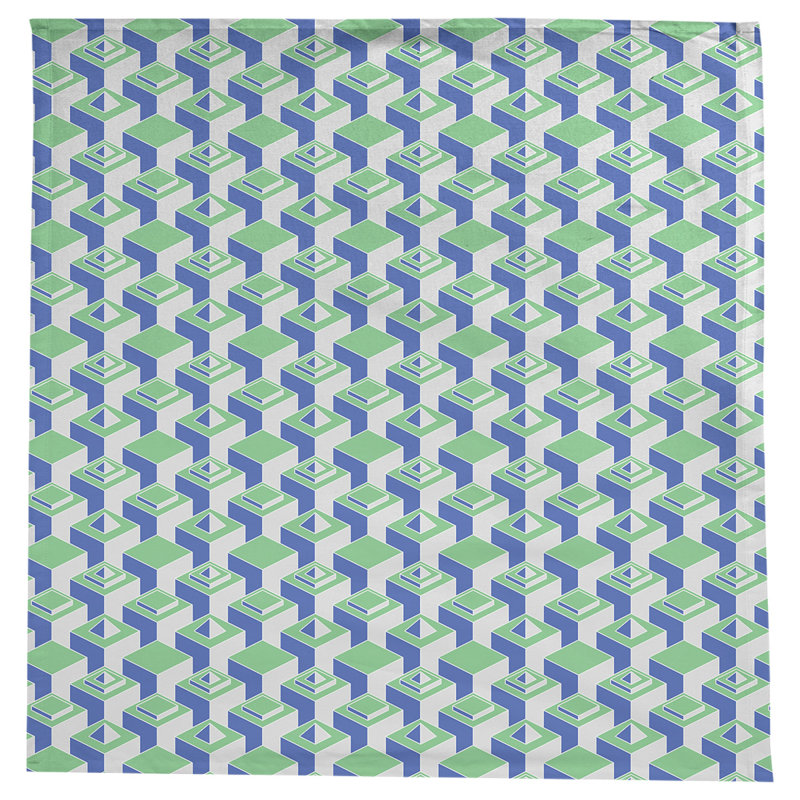 Nappe de gratte-ciels classiques, Vert/bleu