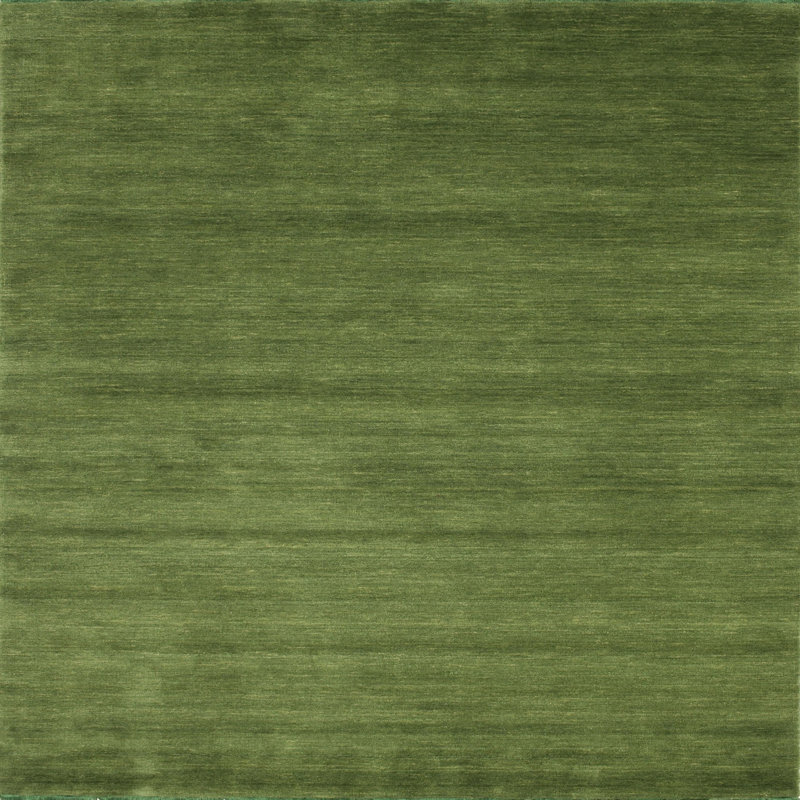 Tapis de zone vert contemporaine, Carré 3 pi