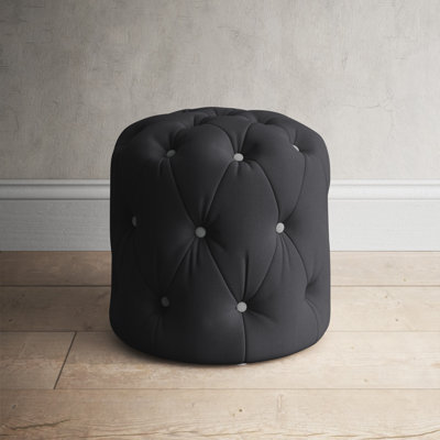 Burnes 16.1" Wide Tufted Round Standard Ottoman by Birch Lane