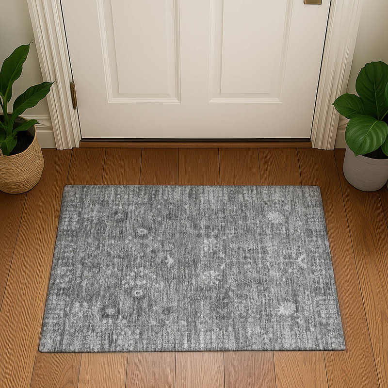 Tapis lavable à la machine de qualité supérieure Mayfield AMF2231, Étain, 1 pi 8 po x 2 pi 6 po
