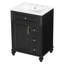 Meuble-lavabo autoportant 24 po avec lavabo en céramique, 3 tiroirs et armoire de rangement 24 po-809214570-809214575