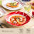 18-Piece Square Ceramic Decal Tableware Set,Grey&Red,Modern & Boldstylish,Versatile,And Perfect For Entertaining Or Gifting