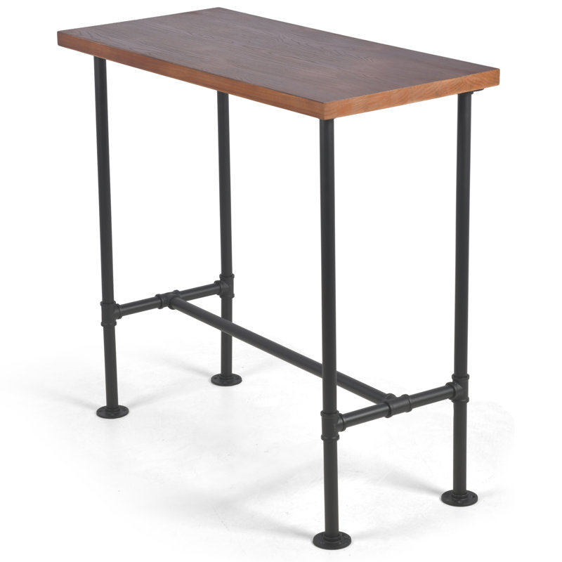 Winnipeg Pine Solid Wood Top Dining Table, Brown, 41.3"H x 43.3"L x 19.7"W