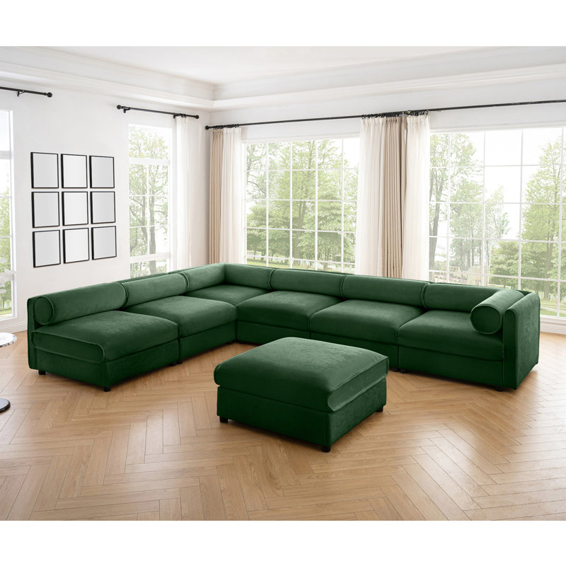 6 modulaires en chenille avec rangement - Salon modulaire ergonomique et pratique