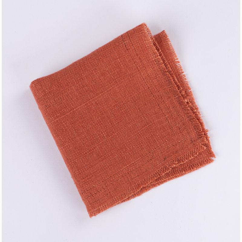 Raphael Linen Cokctail Napkins, Burnt Sienna