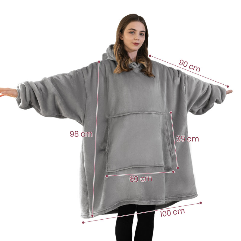Machine Woven Throw Blanket, 100cm x 100cm, Grey