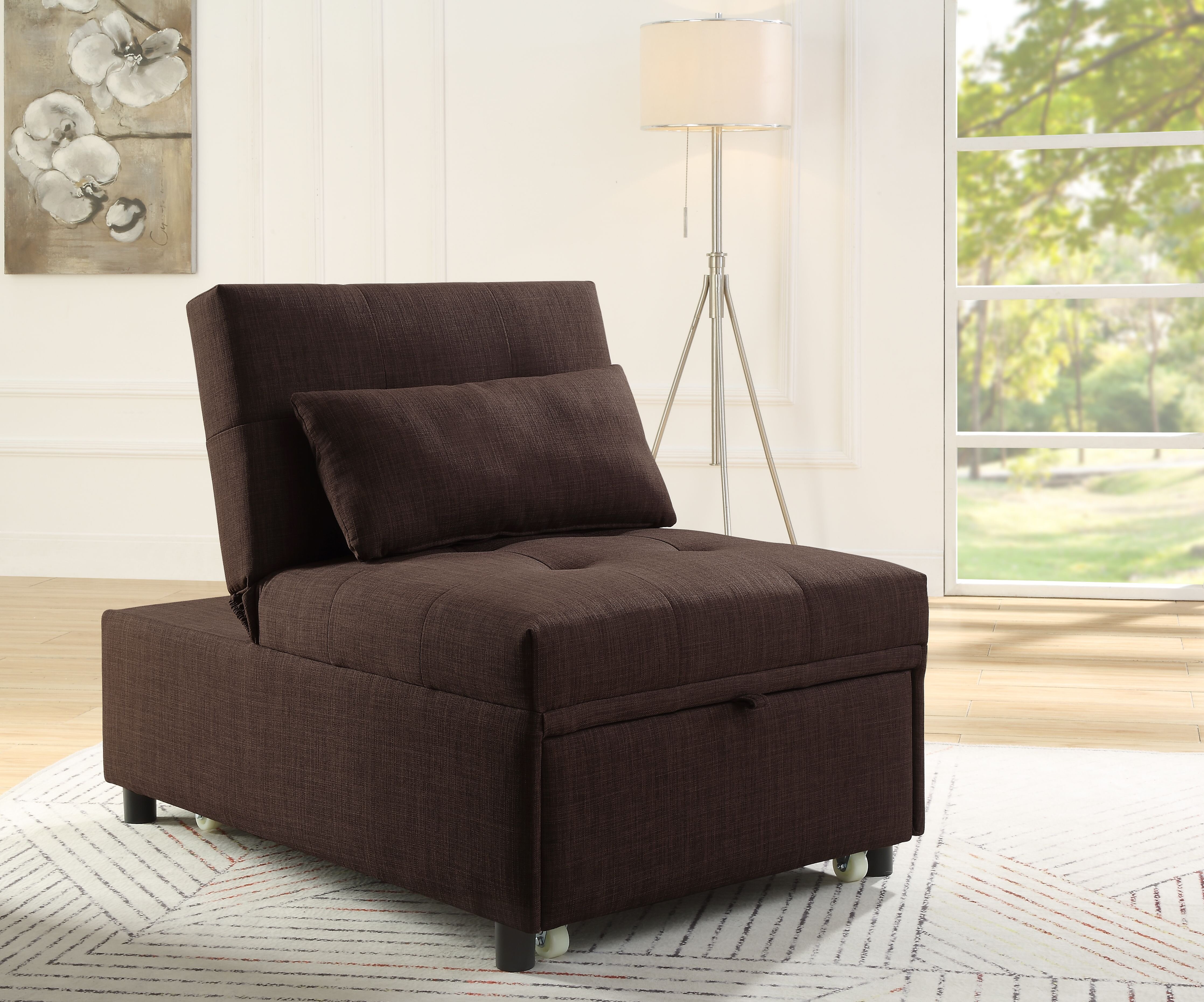 Dodger Sofa Bed, Brown Fabric