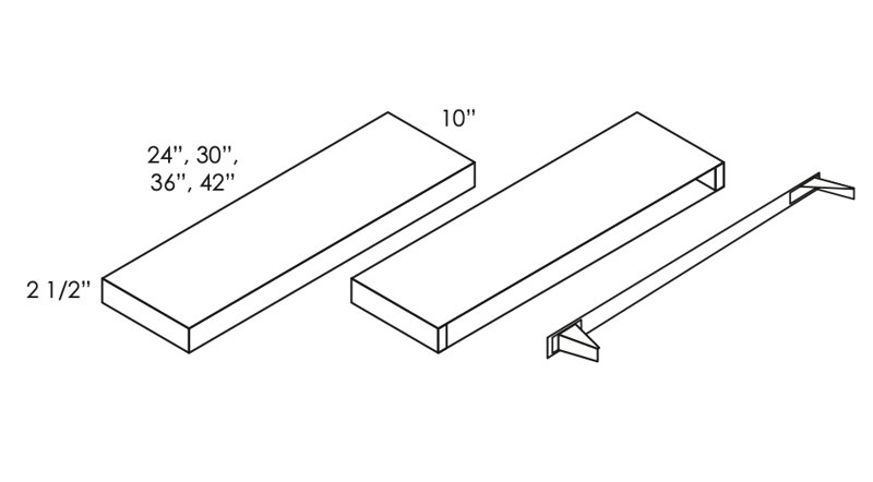 Forevermark AX-FLS30-Brown (AR/PR) Floating Shelves | TSG XTerra Blue Shaker