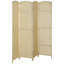 Paravent pliable à 4 panneaux d'intimité tissé à la main, polypropylène et bois de pin, beige, pour séparer la pièce et créer des espaces