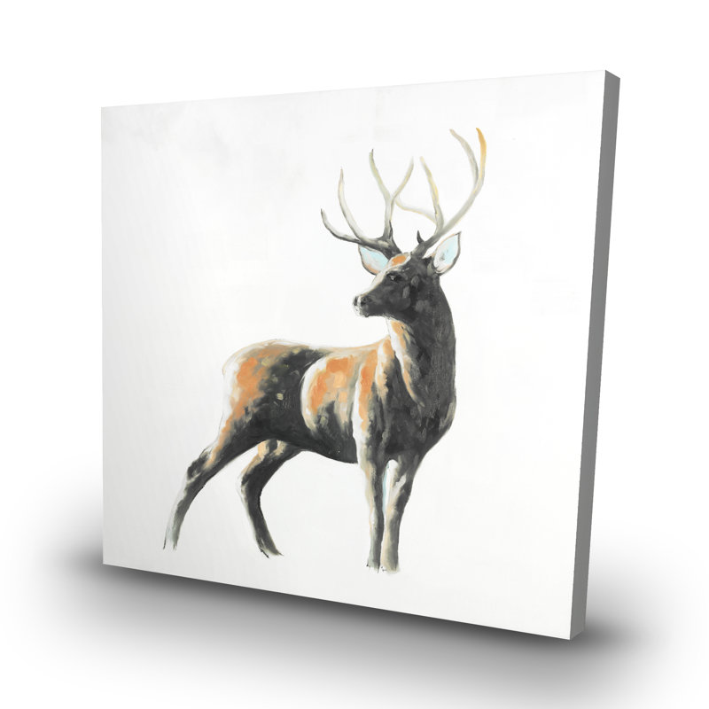 Abstract deer - 32"x32" art on canvas