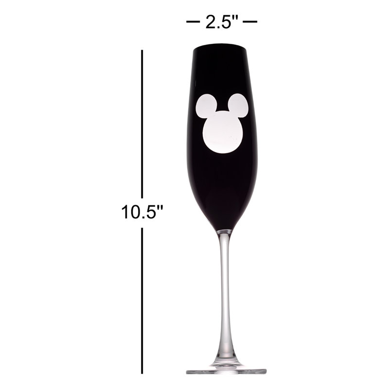 Flûte à champagne de luxe JoyJolt Disney Mickey Mouse, 9 oz