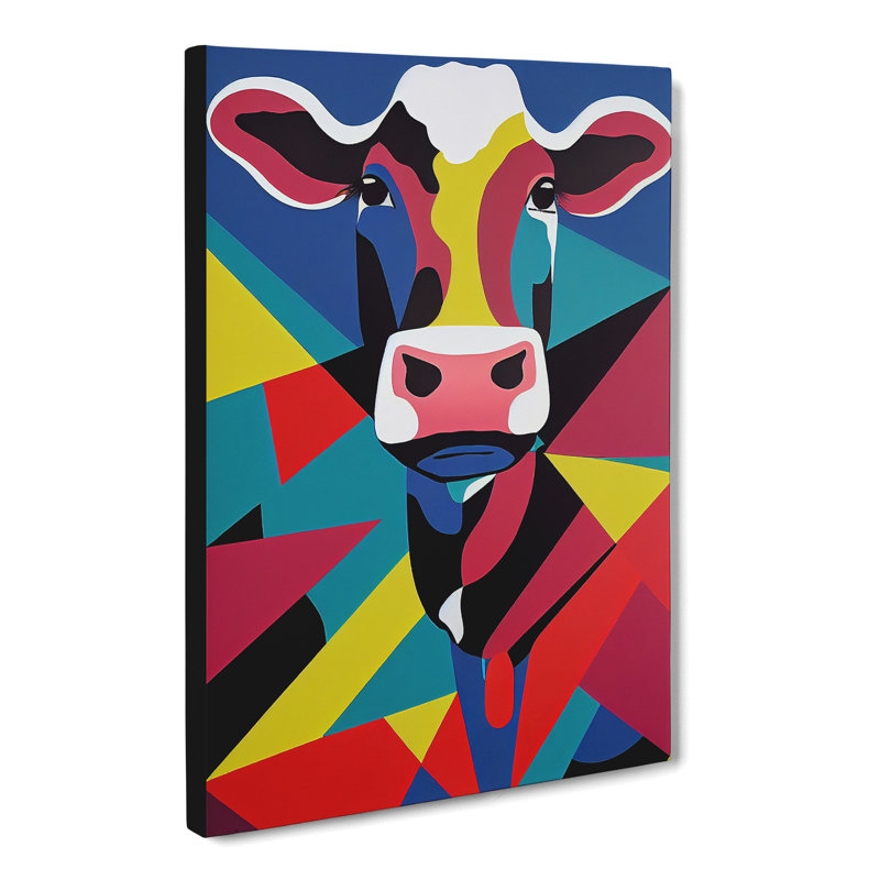 Cow Pop - Wrapped Canvas Print, Wrapped Canvas, 50cm H x 35cm W x 3cm D