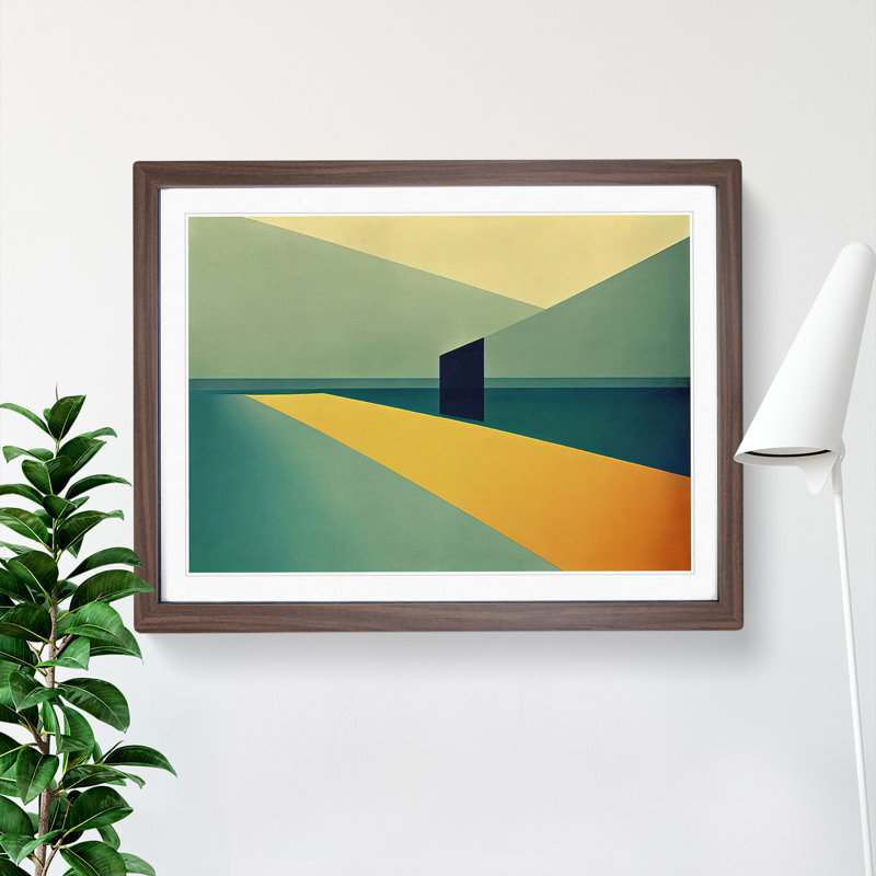 Bold Suprematism Vol.3 Abstract - Single Picture Frame Print, 34cm H x 46cm W x 2cm D, Walnut Framed