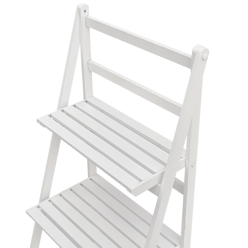 Nickalis Bamboo Bathroom Shelves, White